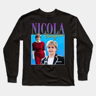 nicola sturgeon retro vintage Long Sleeve T-Shirt